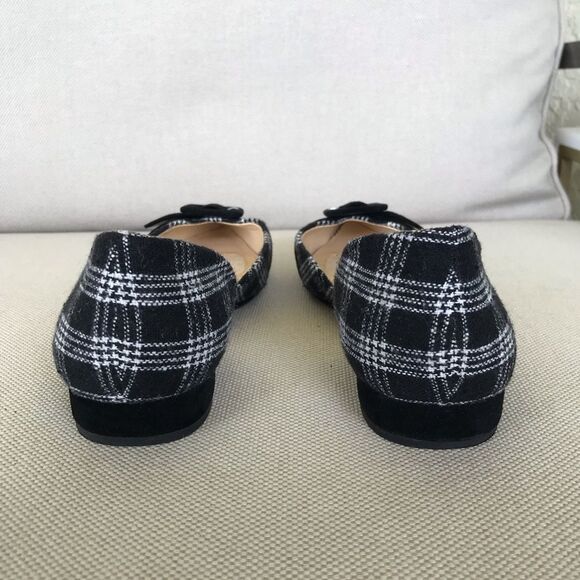 Alex Marie Plaid Black and White Flats - Picture 4 of 6